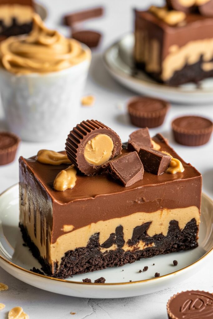 Peanut Butter Chocolate Icebox Cake