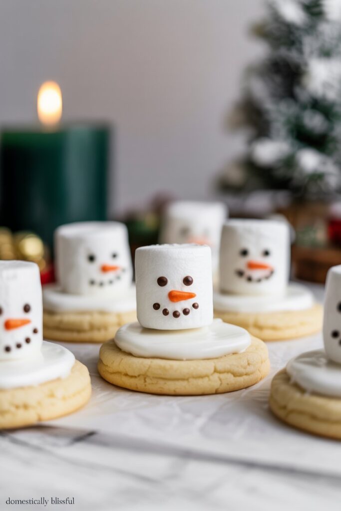 Melted Snowman Sugar Cookies