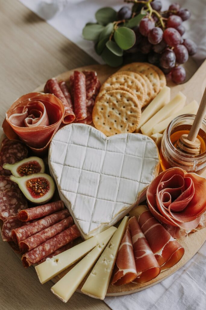 Romantic Cheese & Charcuterie Spread