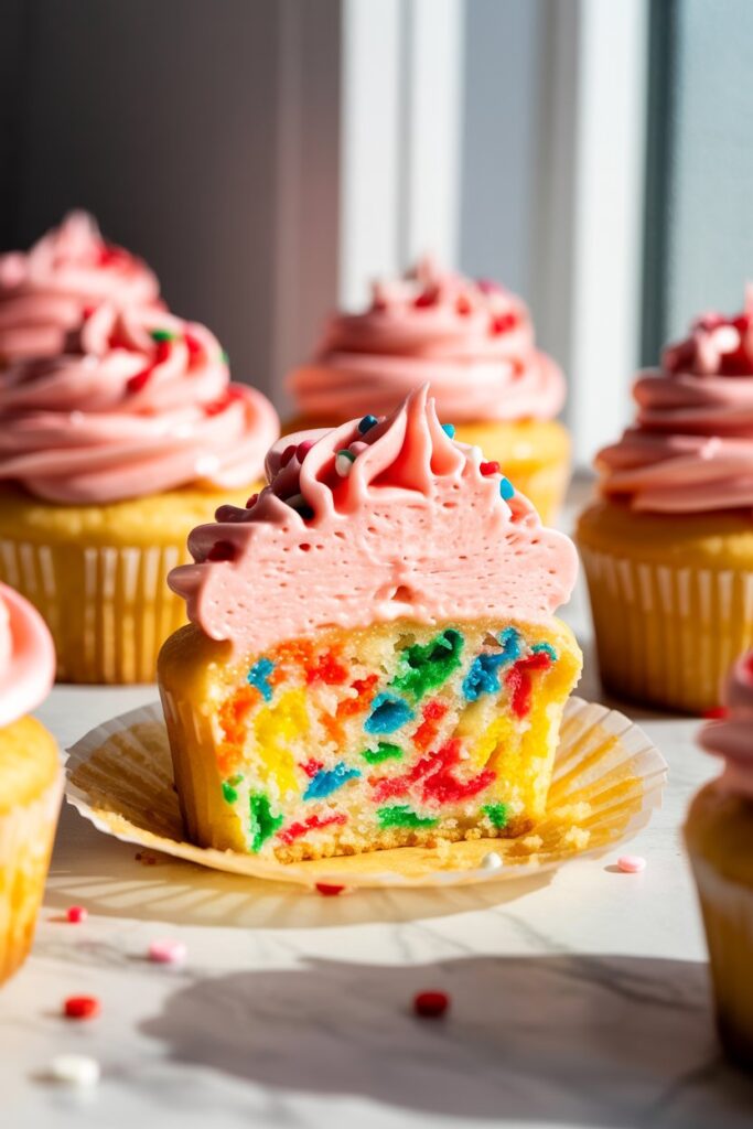 Sprinkle Explosion Cupcakes