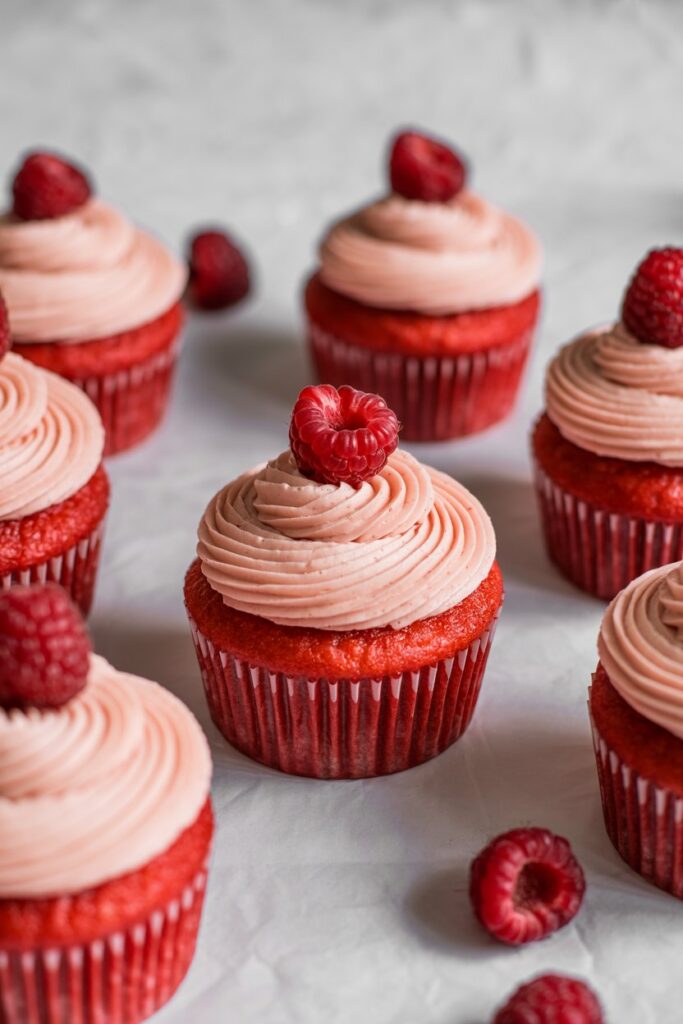 Raspberry Rose Cupcakes