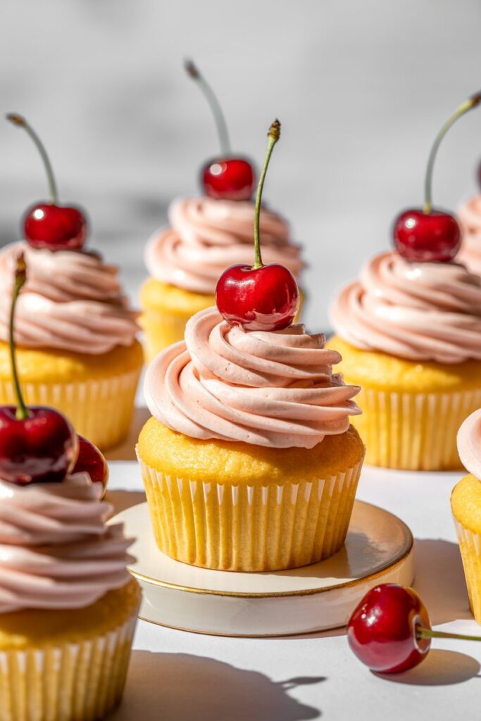 Cherry Almond Cupcakes