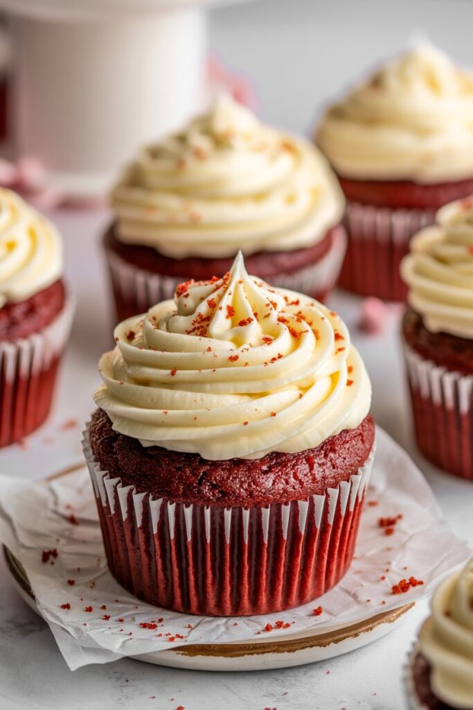Red Velvet Cake-Mix Cupcakes