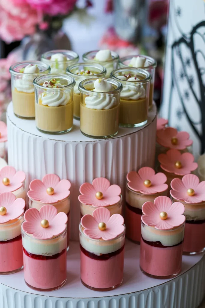 Pink Strawberry Mousse Dessert Shooters