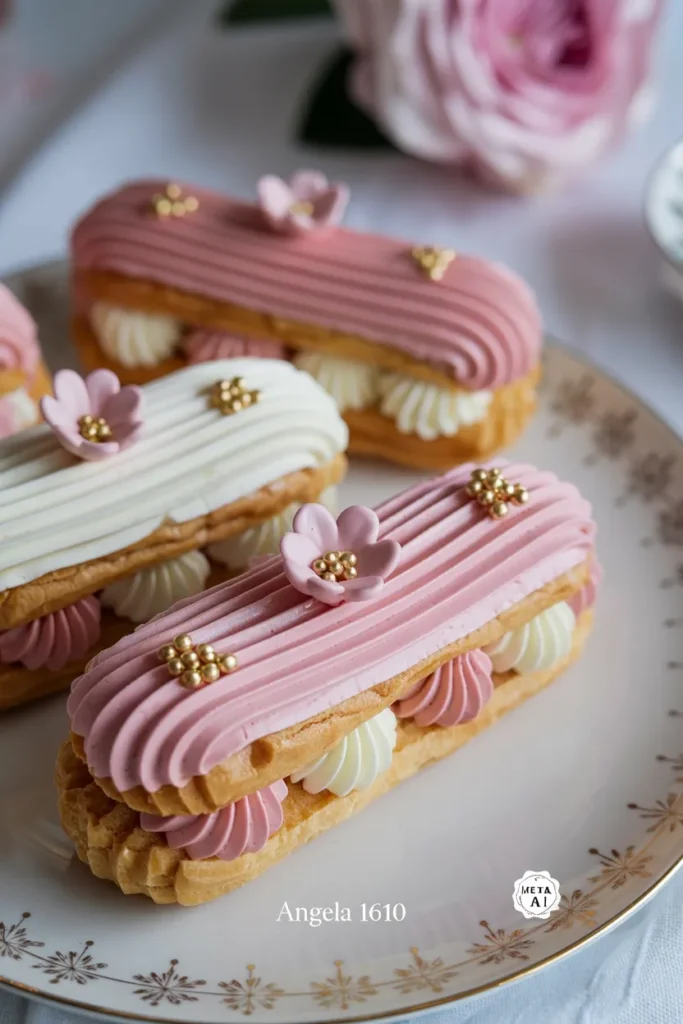 Blush Floral Éclairs