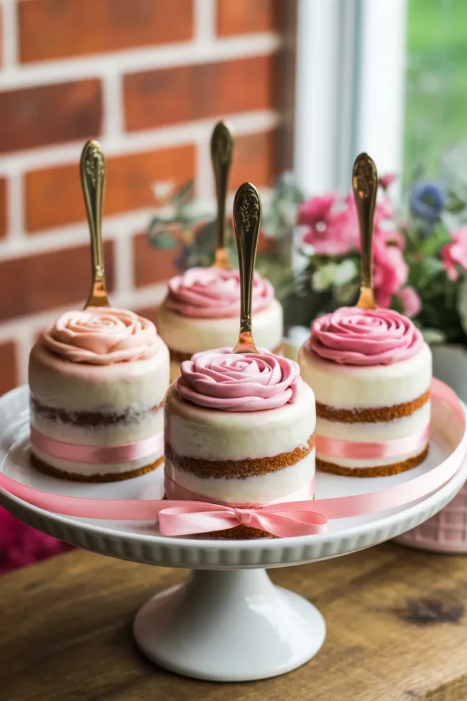 Mini Pink Layer Cake Cups
