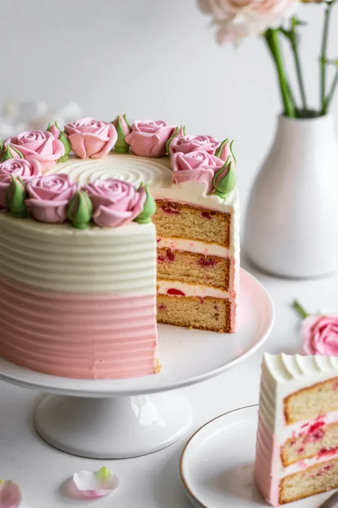 Pink Rose Layer Cake