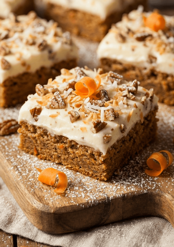 Carrot Cake Blondies with Cream Cheese Frosting