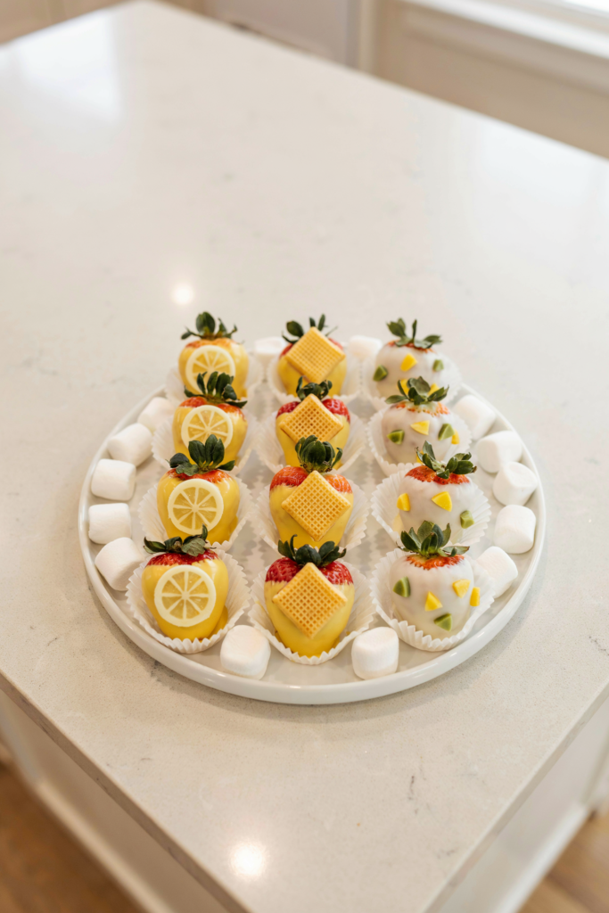 Lemon-Inspired Chocolate Covered Strawberries