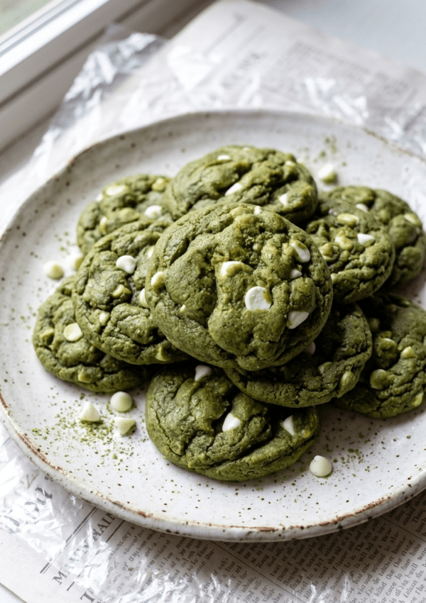 Matcha White Chocolate Chip Cookies