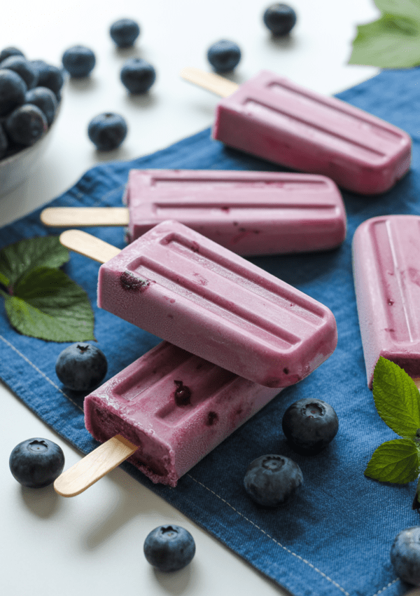 Yummy Blueberry Popsicles