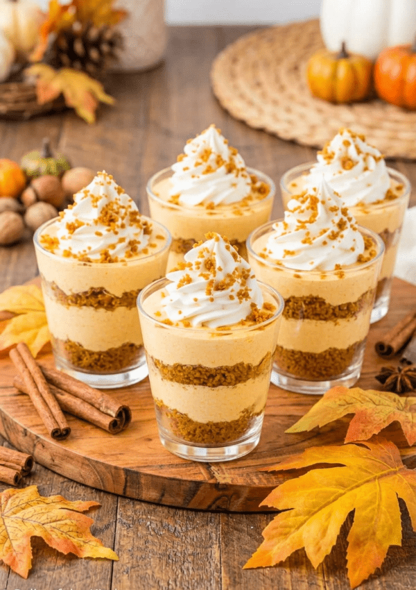 Pumpkin Spice Parfait Cups
