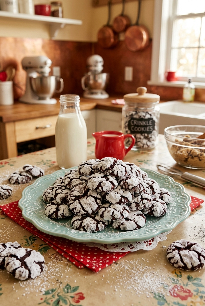 chocolate crinkle cookie