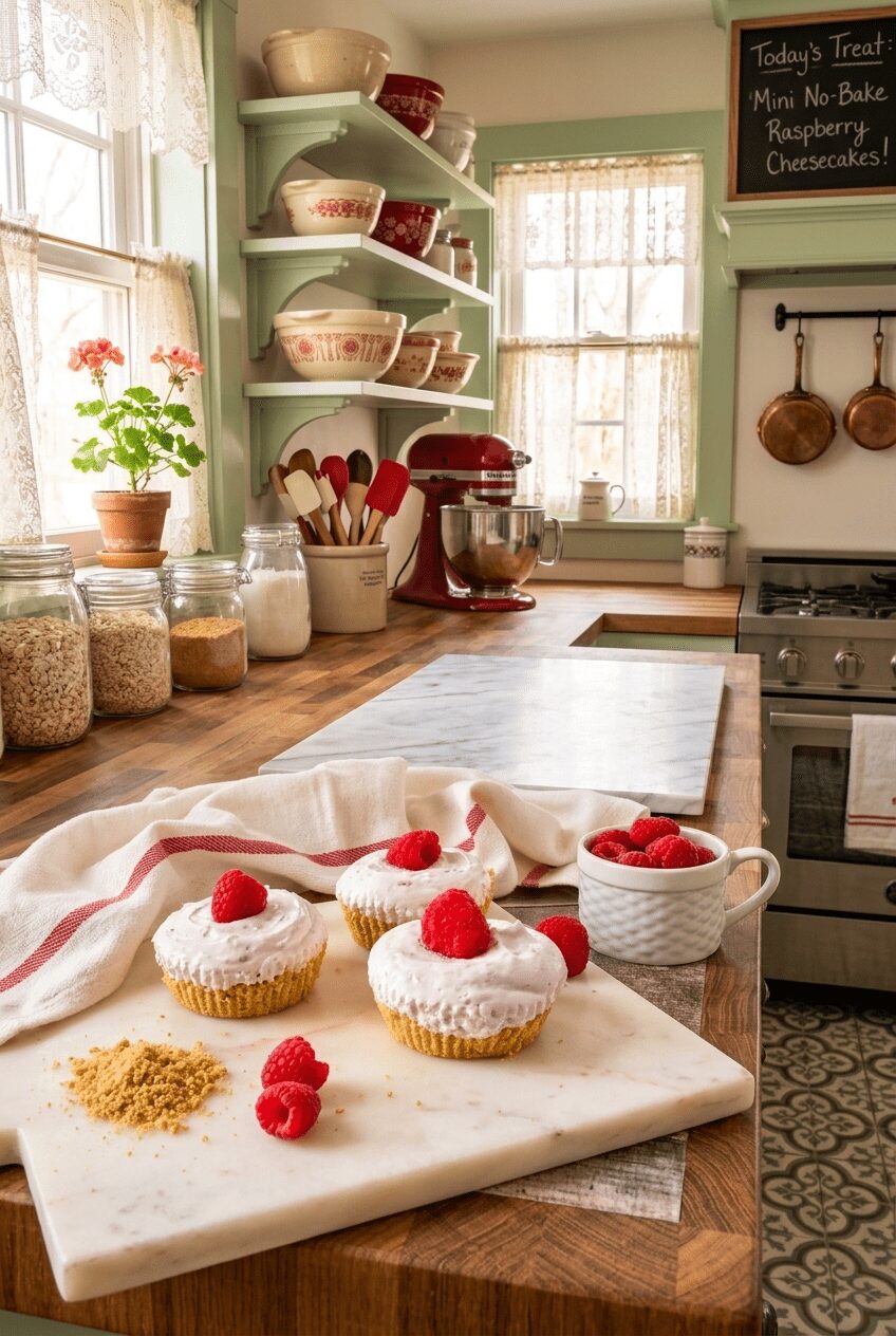 cute-kitchen-with-mini-no-bake-raspberry_DSOU0dbrWPyCdrGZim0u_w_PwloTkEDSsmbSQKrxh79PA
