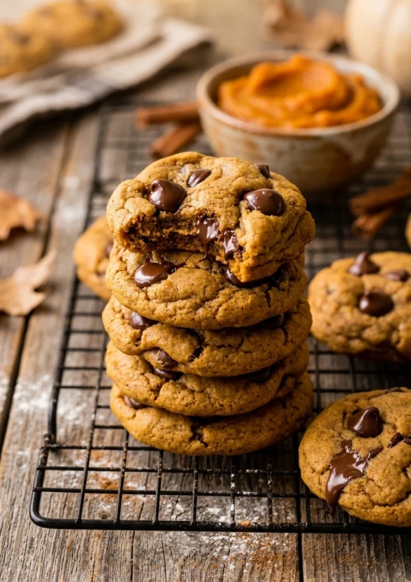 Pumpkin Chocolate Chip Cookies (Soft, Easy, and Freezer-Friendly)