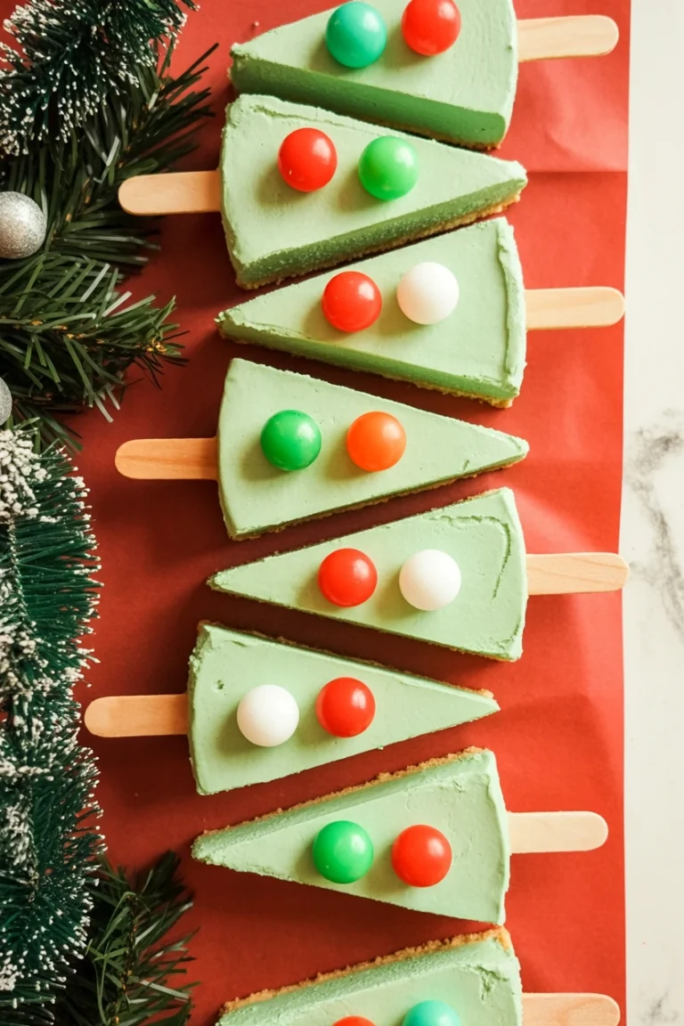Christmas Tree Cheesecake Pops