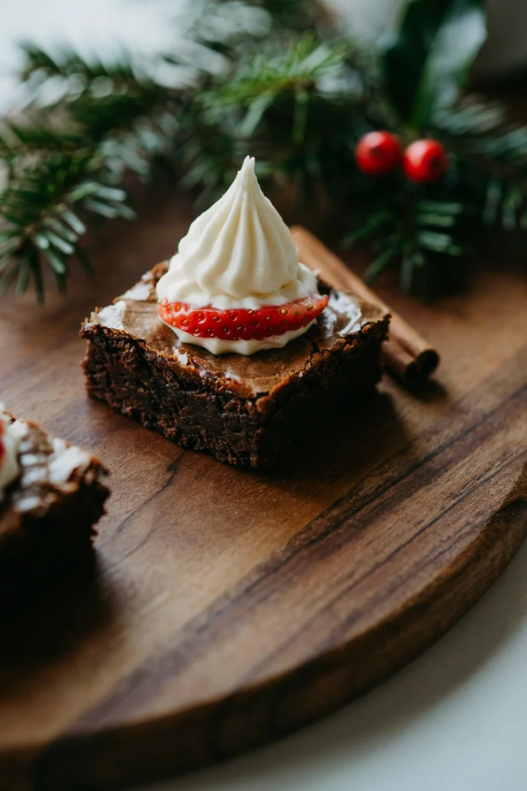 Santa Hat Brownies