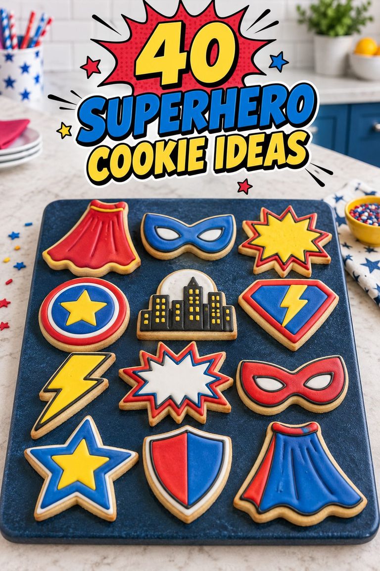 40 Cute Superhero Cookie Ideas