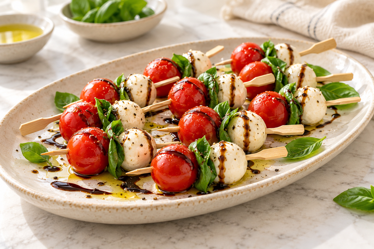 Easy Caprese Skewers Recipe