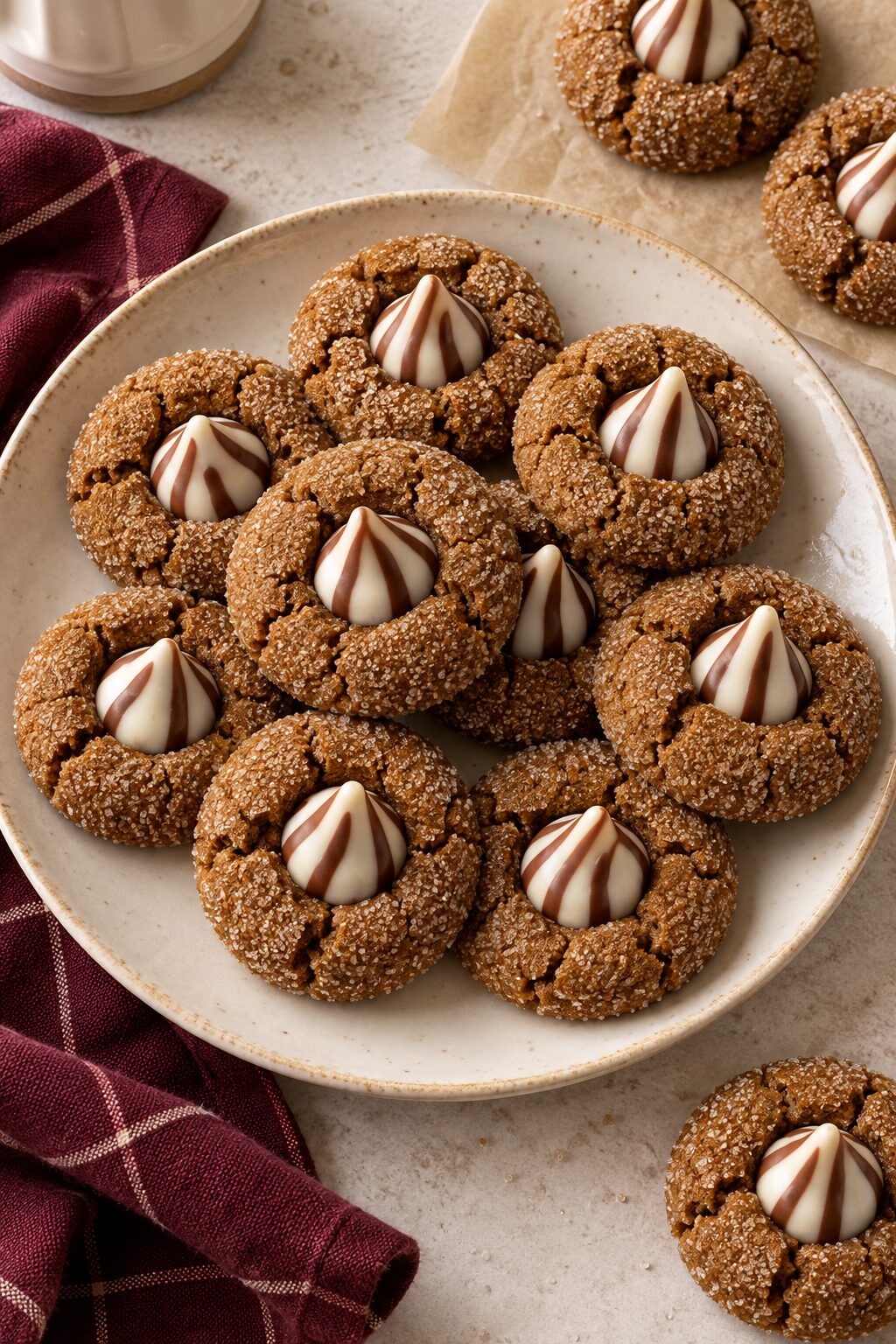 Hershey’s Hugs Gingerbread Cookies