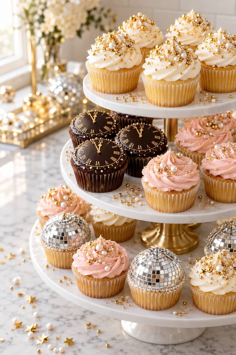 25 New Year’s Eve Cupcake Ideas for a Sweet Countdown